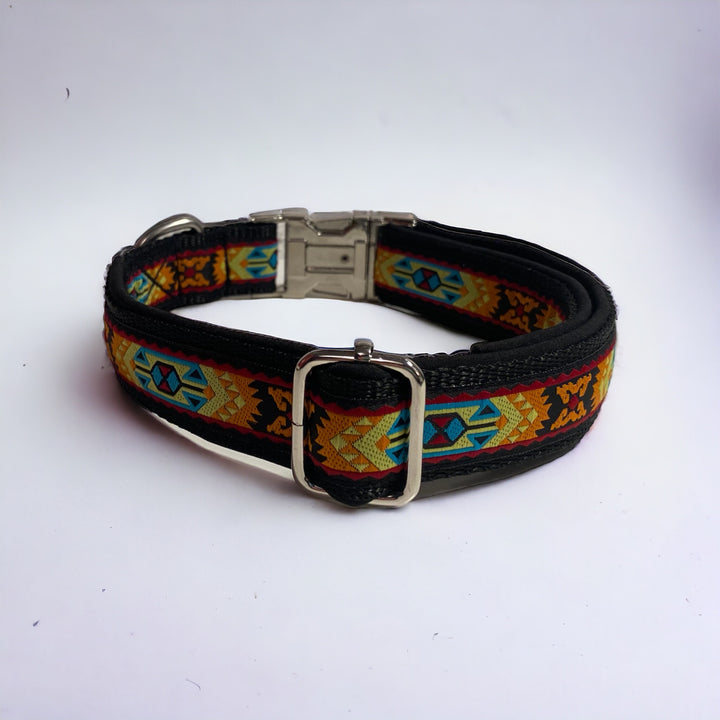 Gepolstertes Hundehalsband „Azteken"